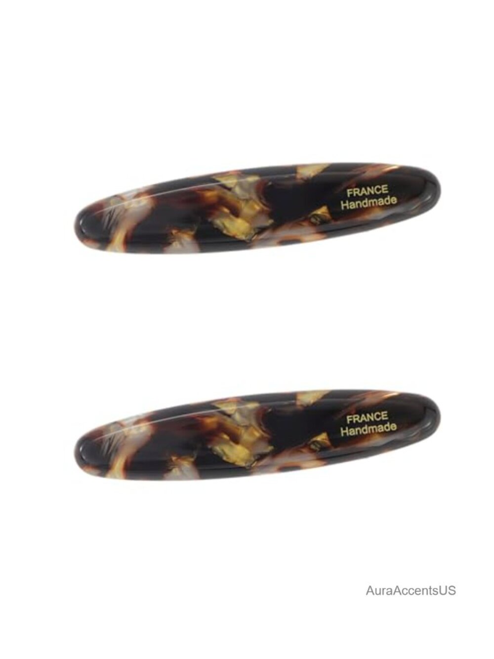 2 Pack Tortoiseshell French Hair Clips Women Acetate Snap Clips Thin Thick Hair